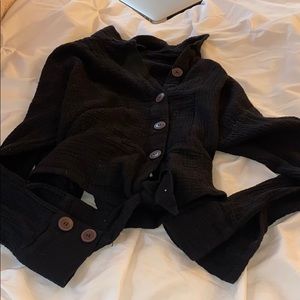 Black free people top, size small